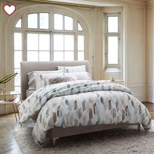 West Elm Organic Crystal Geo Duvet Cover